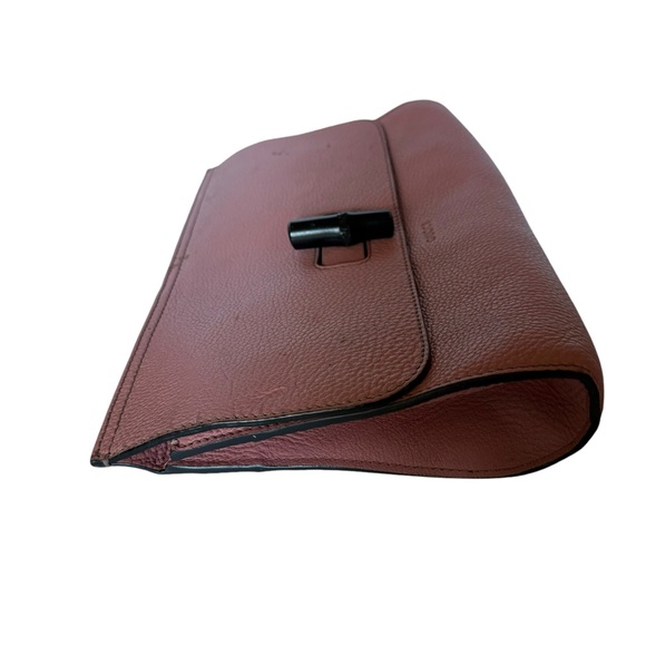 GUCCI Leather Bamboo Clutch Purse - Picture 4 of 14